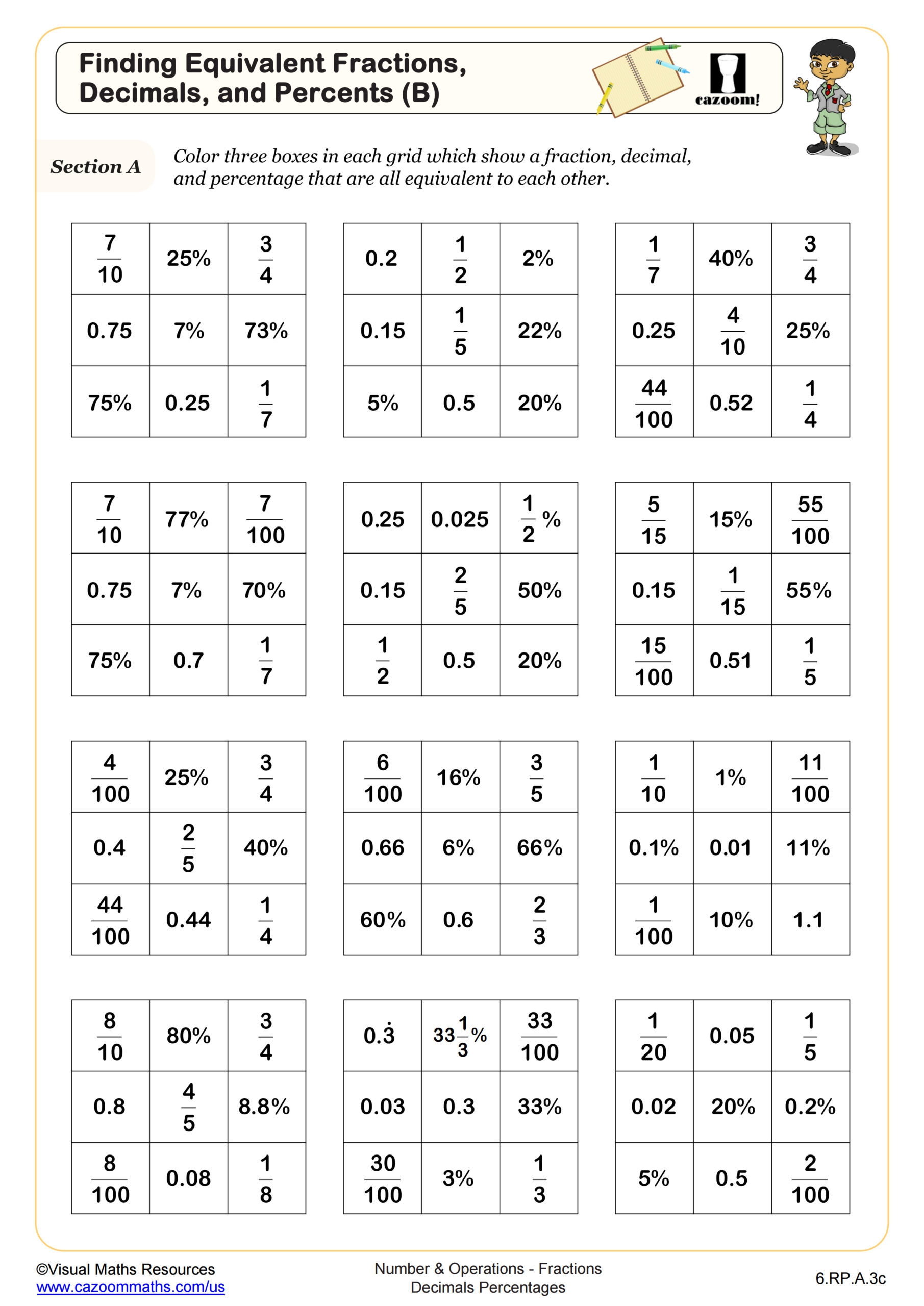 free printable 6th grade math games for partners