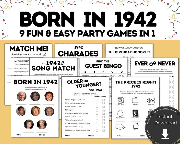 Printable 80th Birthday Games 80 Birthday 80th Birthday Party Games