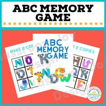 free printable abc memory game
