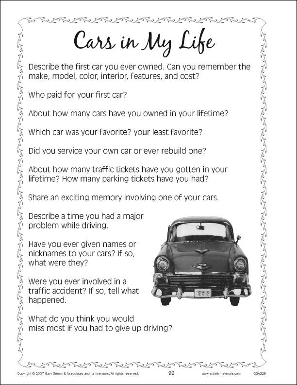 Printable Activities Elderly With Dementia