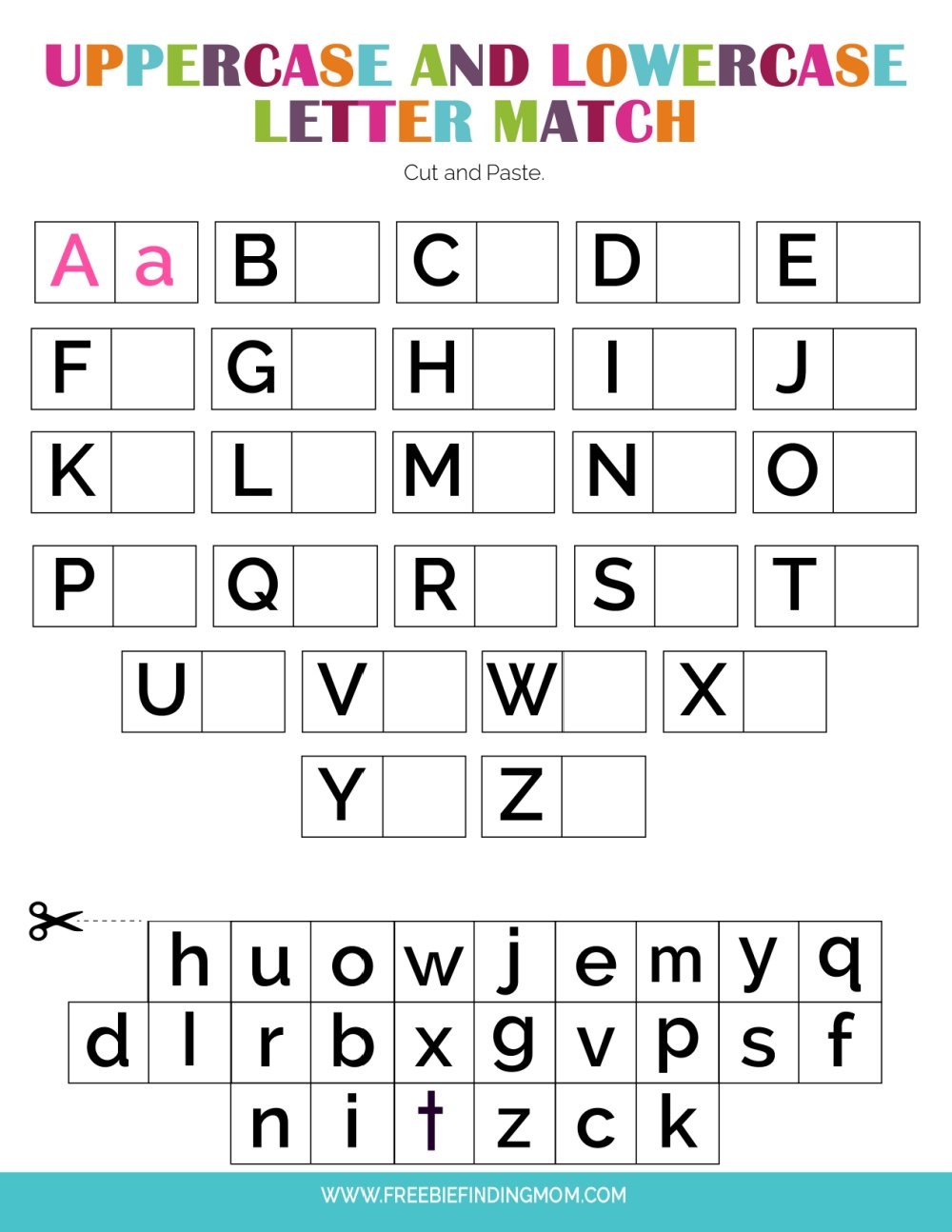 free printable alphabet activities for kindergarten