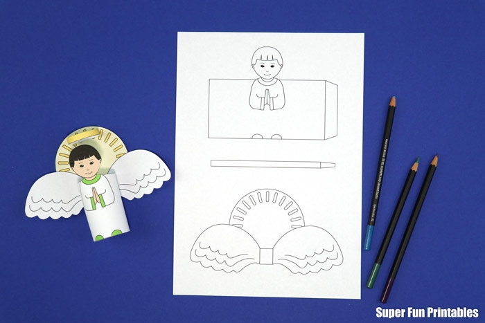 printable angel craft template
