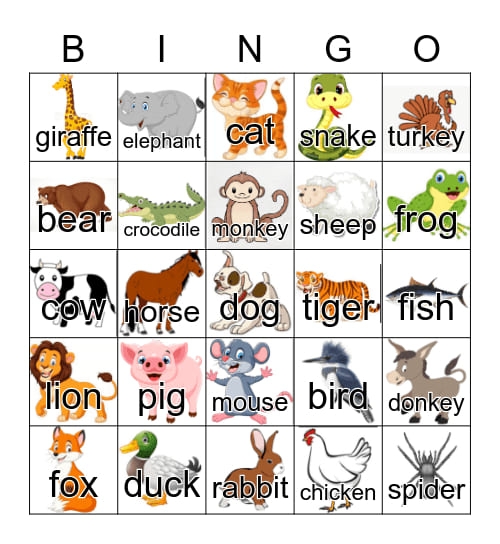 Printable Animal Bingo Free Picture Free Download And Print For You 