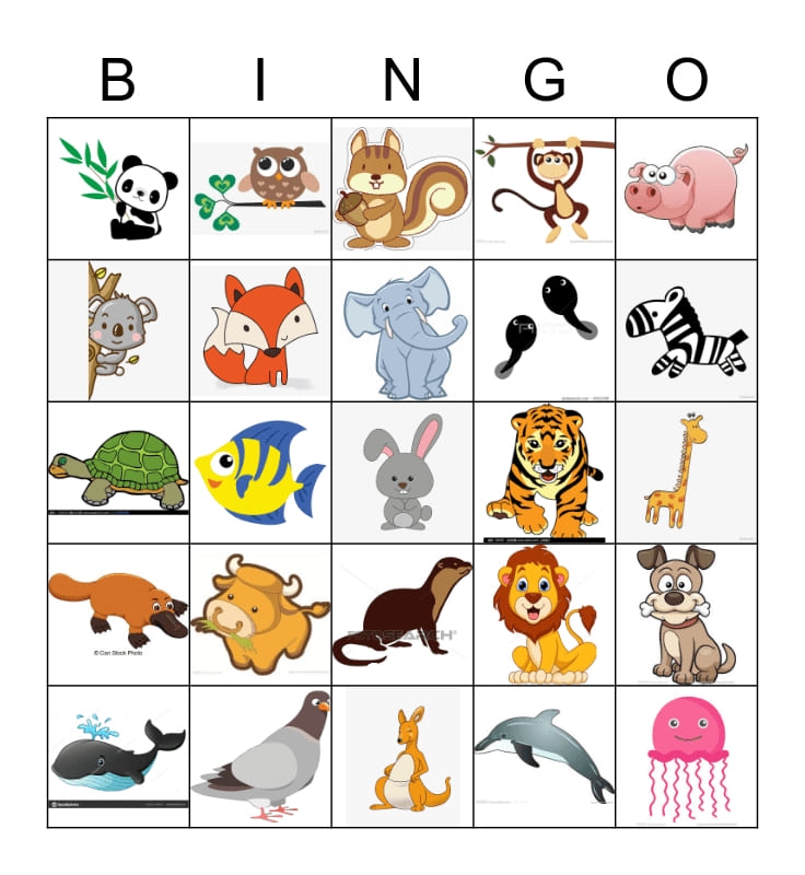 free printable animal bingo game