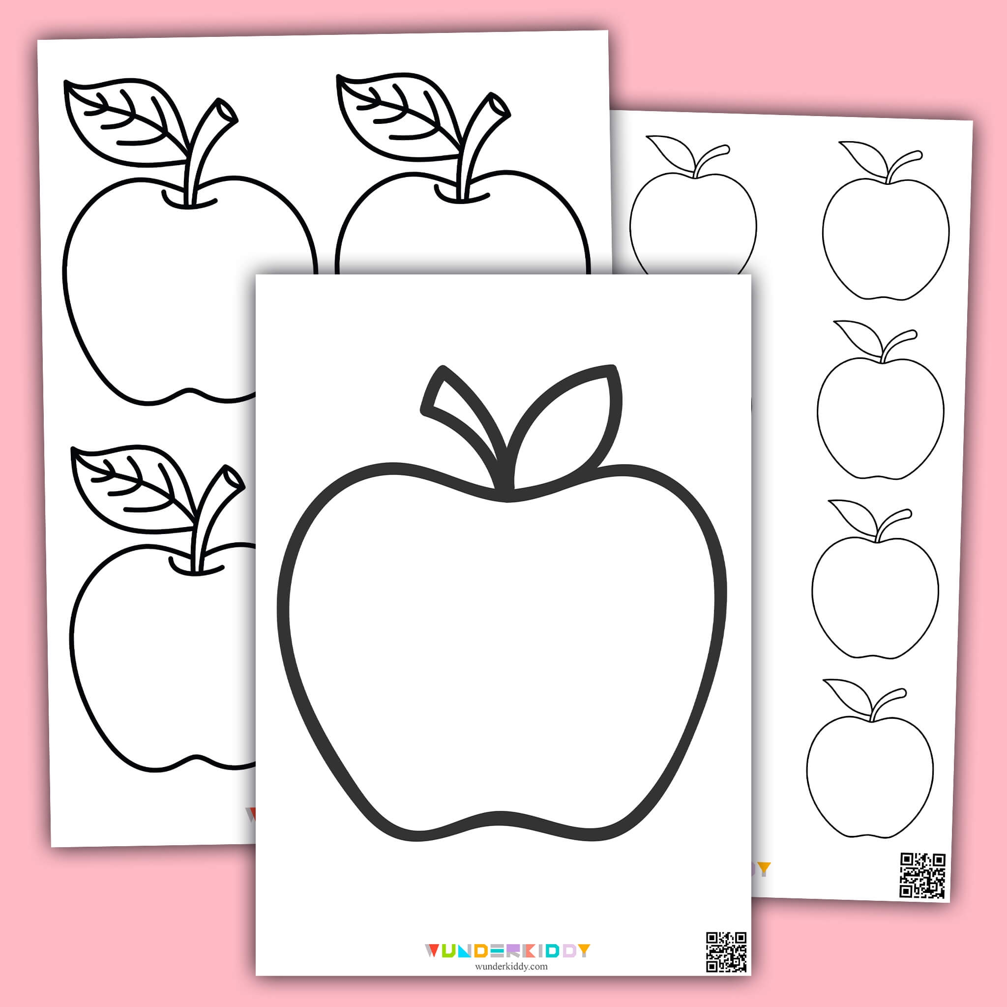 free printable apple learning games preschool