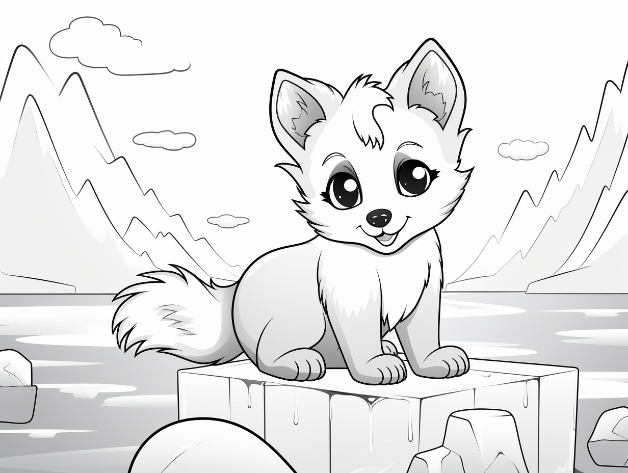 arctic fox printable pictures