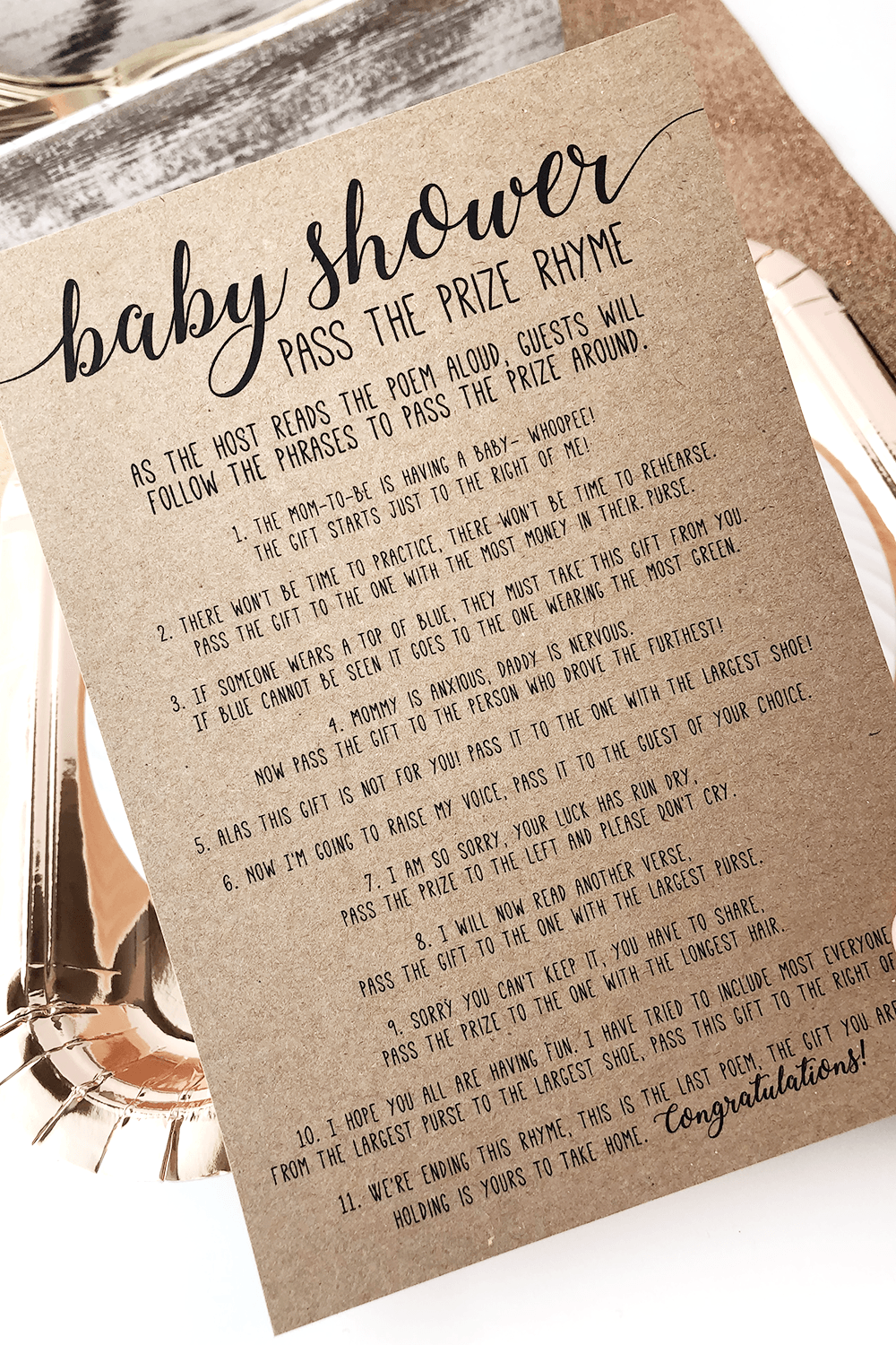 free printable baby shower poem game