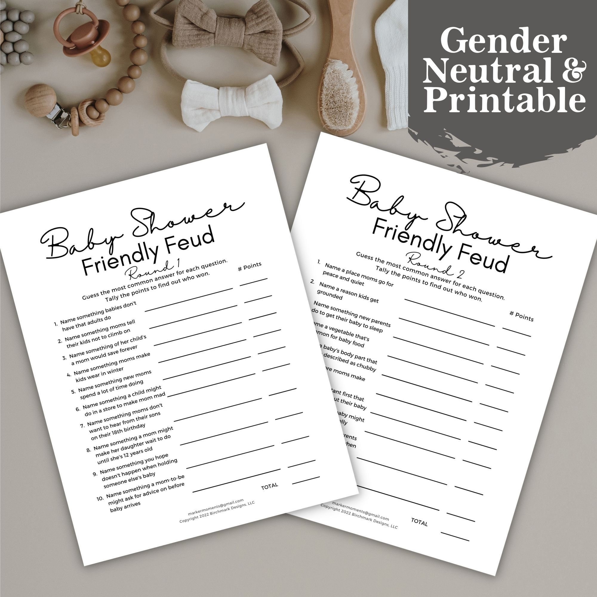 Printable Baby Shower Trivia Game Friendly Feud Baby Sprinkle Games