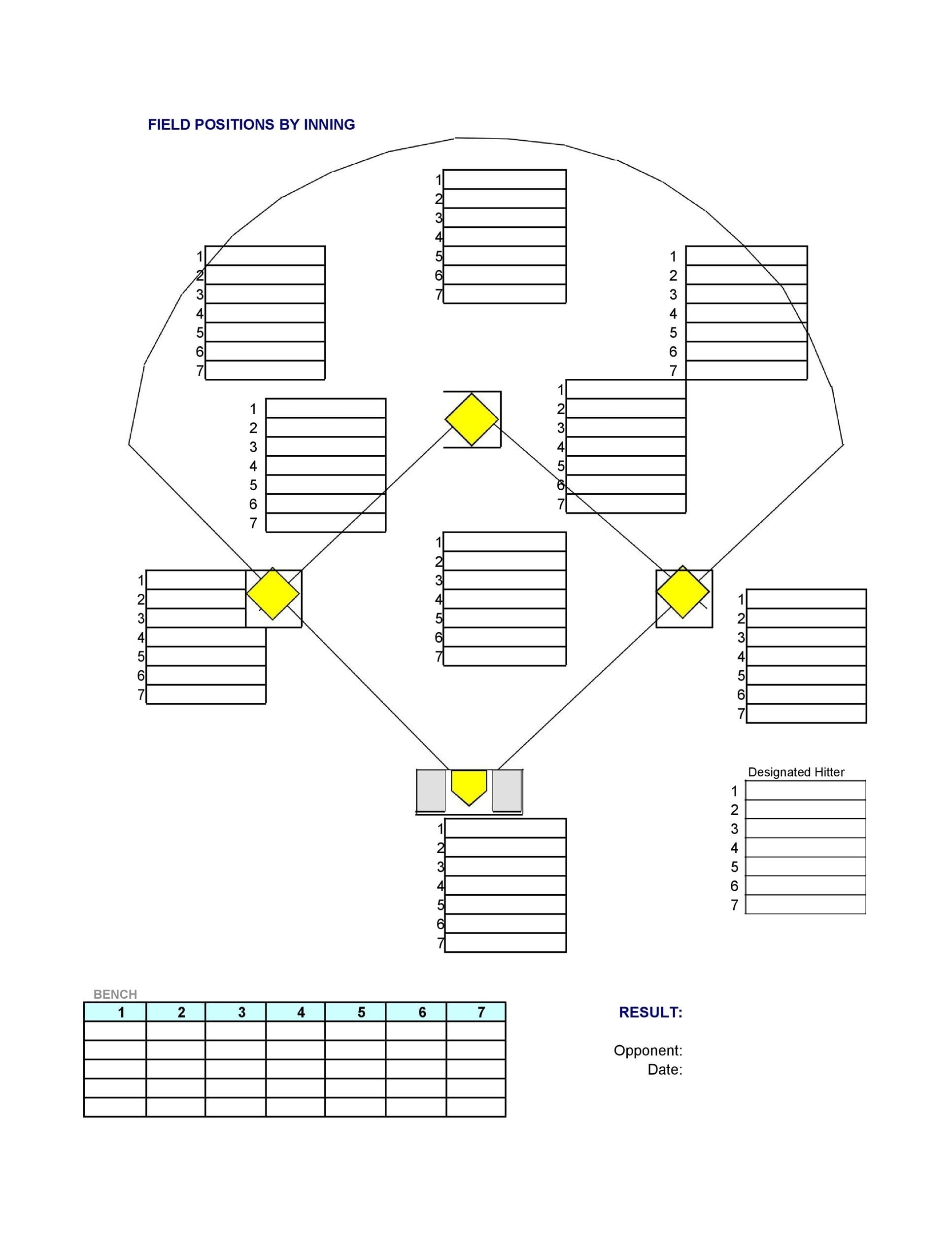 Printable Baseball Field Template Free Printable