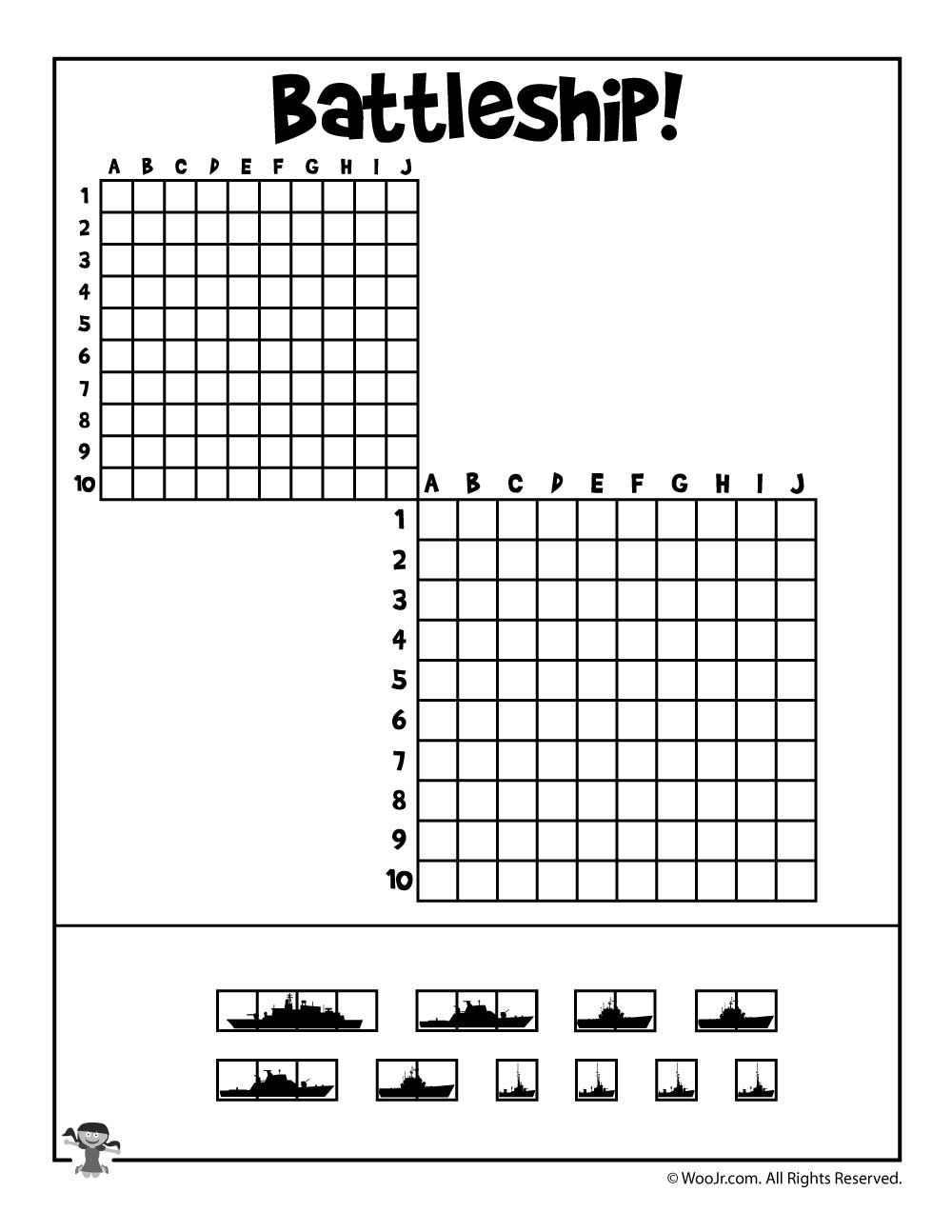 Printable Battleship Game Speech Fine Motor Skills Battleship