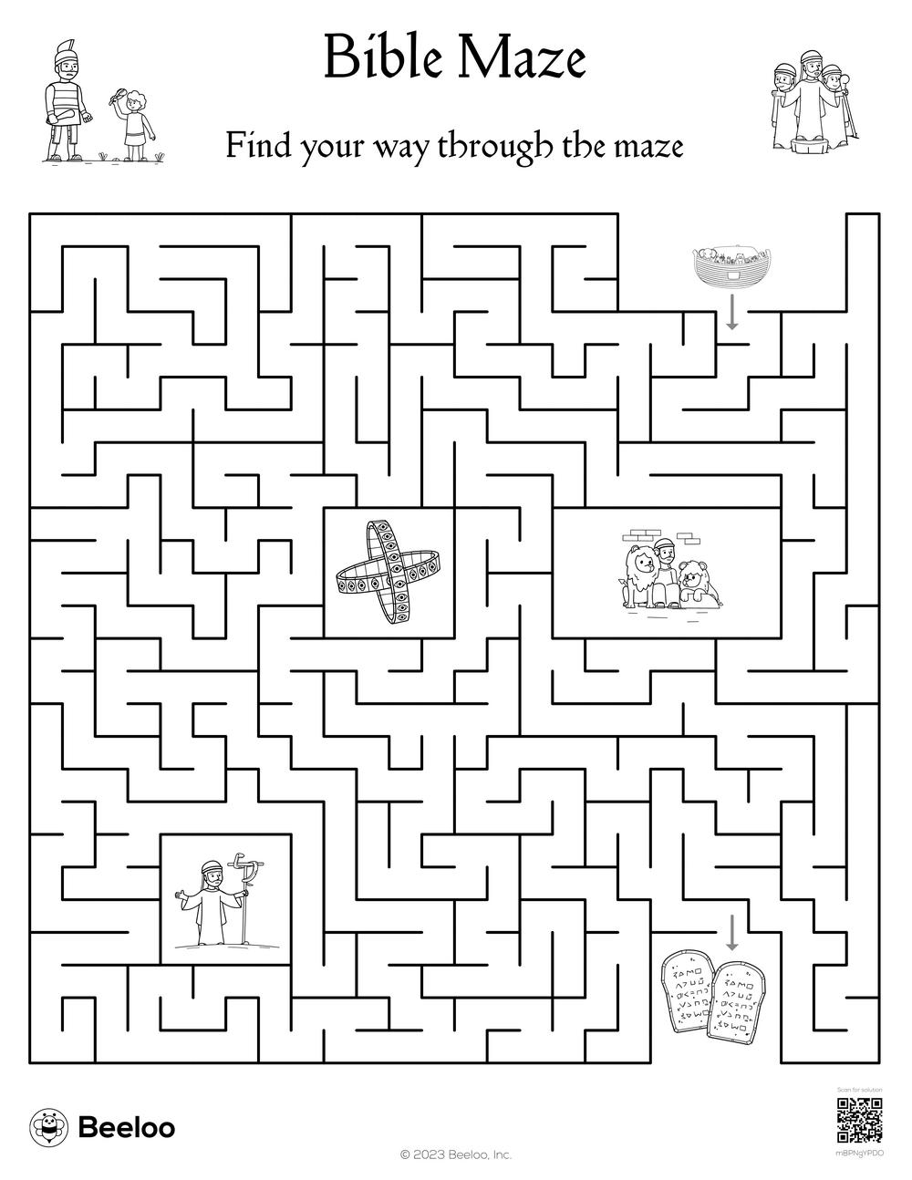 free printable bible maze games