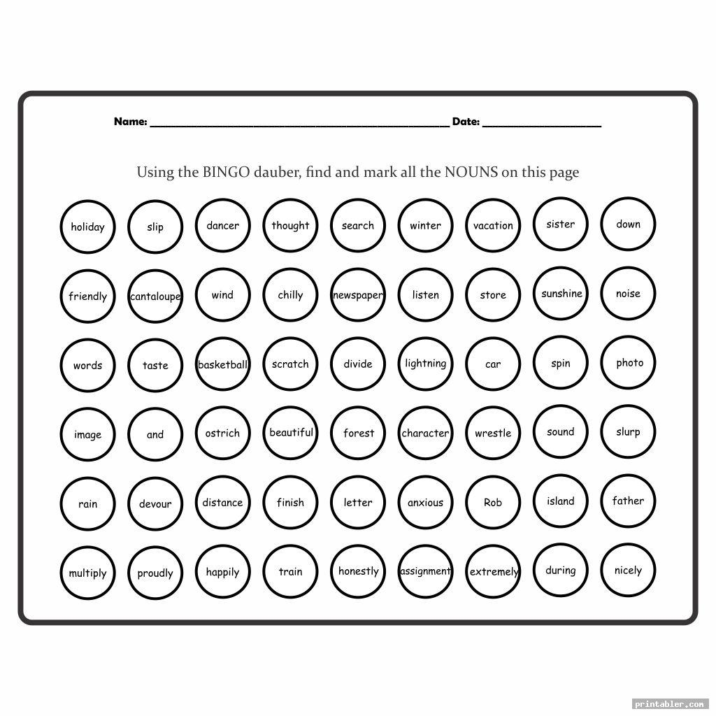 Printable Bingo Dauber Sheets Gridgit