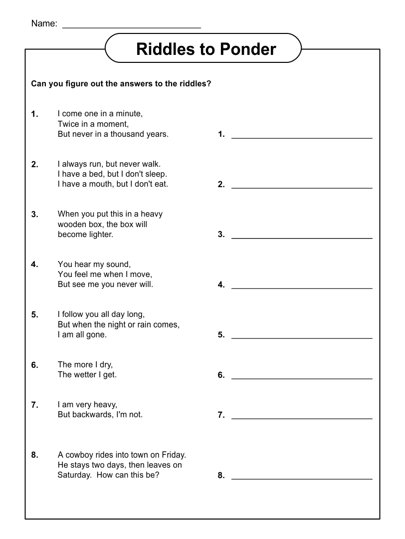 brain teaser pictures printable