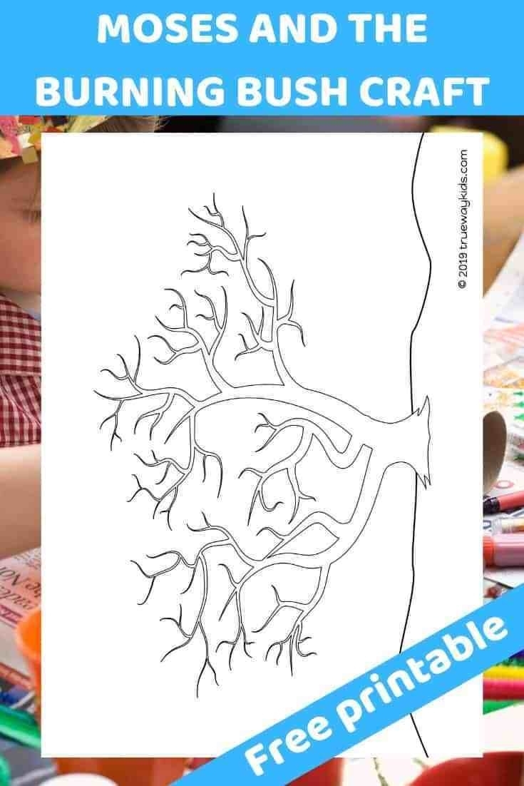Printable Burning Bush Craft Template Printable Templates Online By 