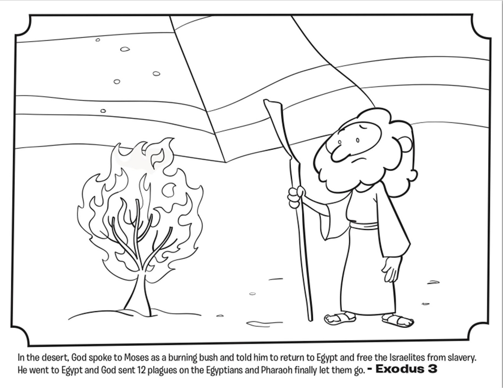 Printable Burning Bush Craft Template Printable Templates