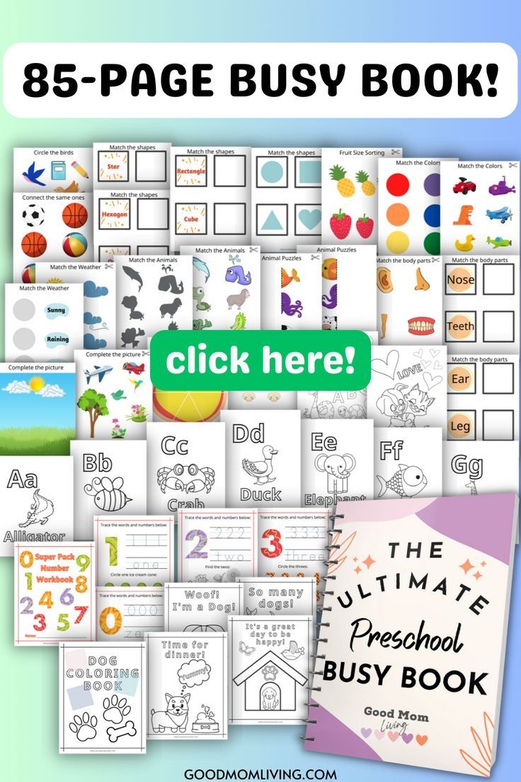 Printable Busy Book Colouring Pages Worksheets Ideas Pre School Diy 