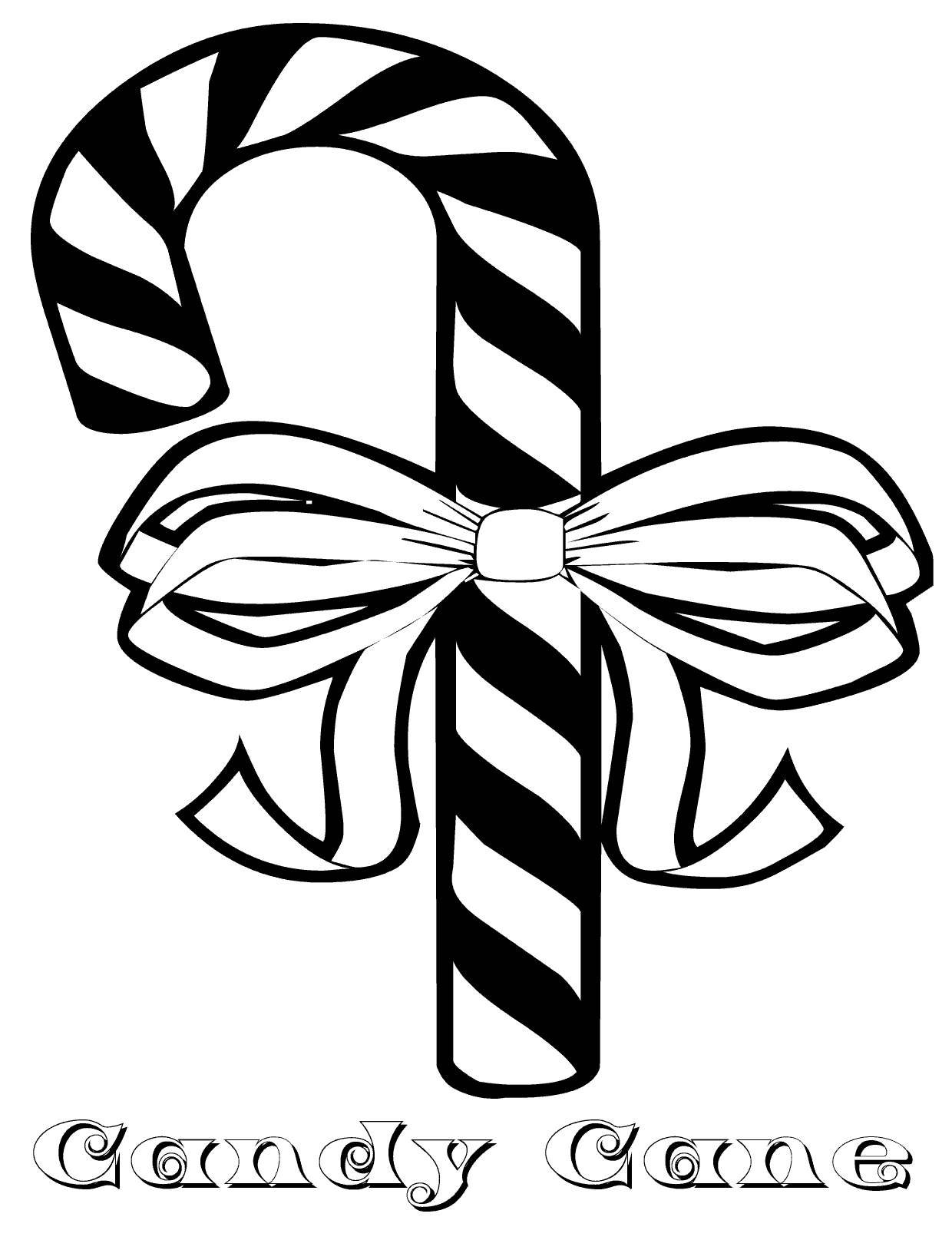 Printable Candy Cane