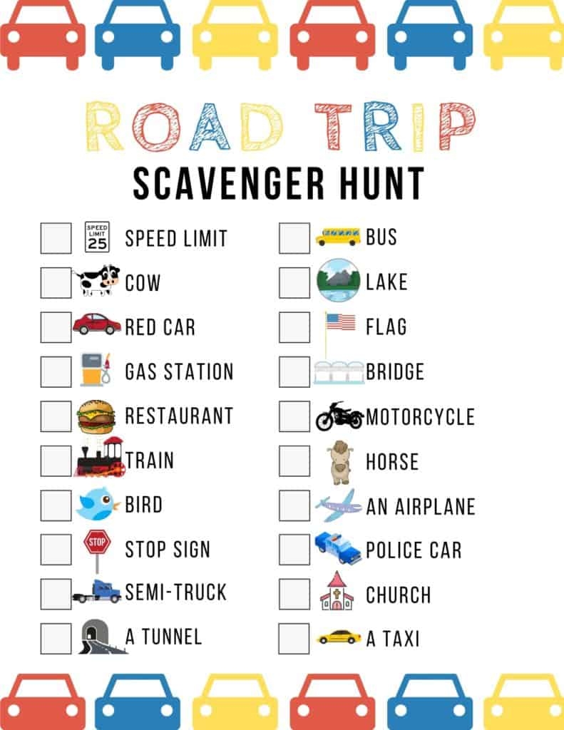 free printable car activities