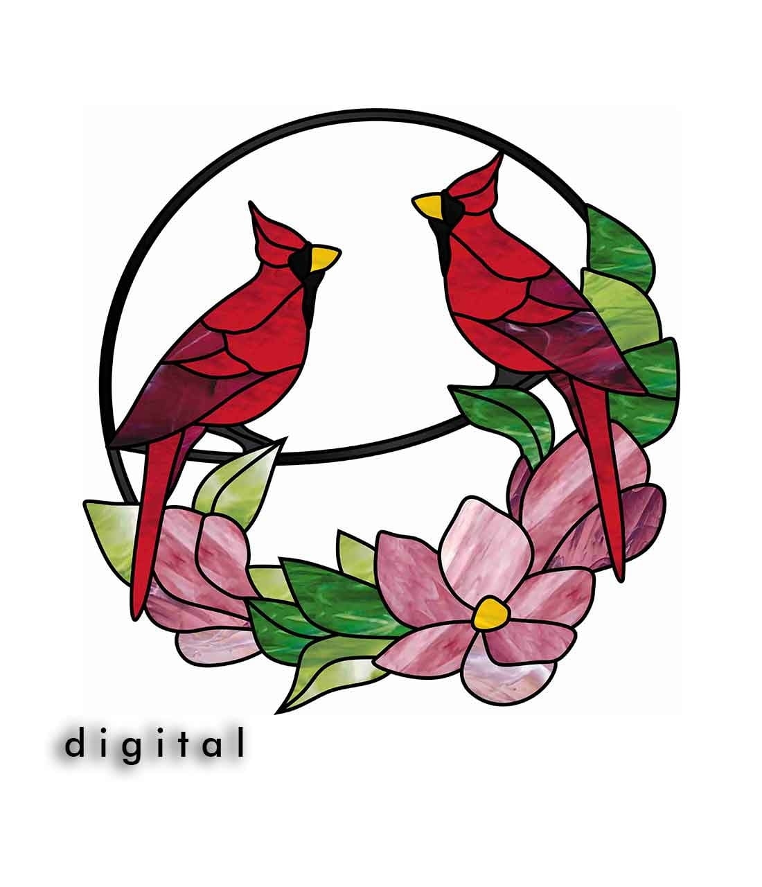 Printable Cardinal Stained Glass Pattern Printable Templates Online 