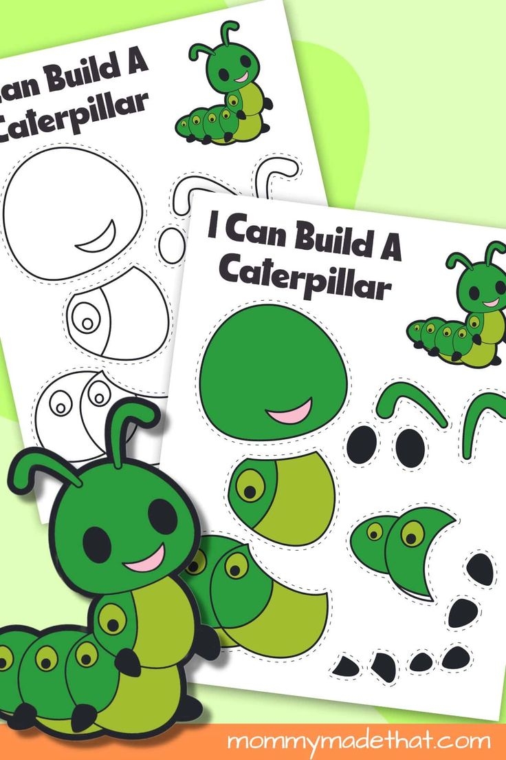 Printable Caterpillar Craft With Free Template Caterpillar Craft