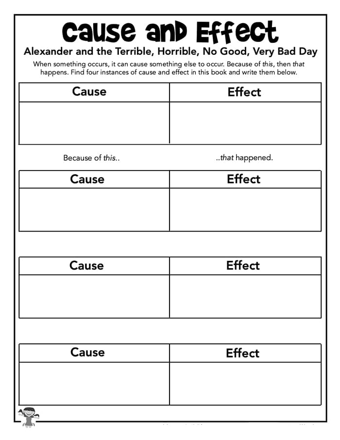 Printable Cause And Effect Blank Worksheet Free Download And Print