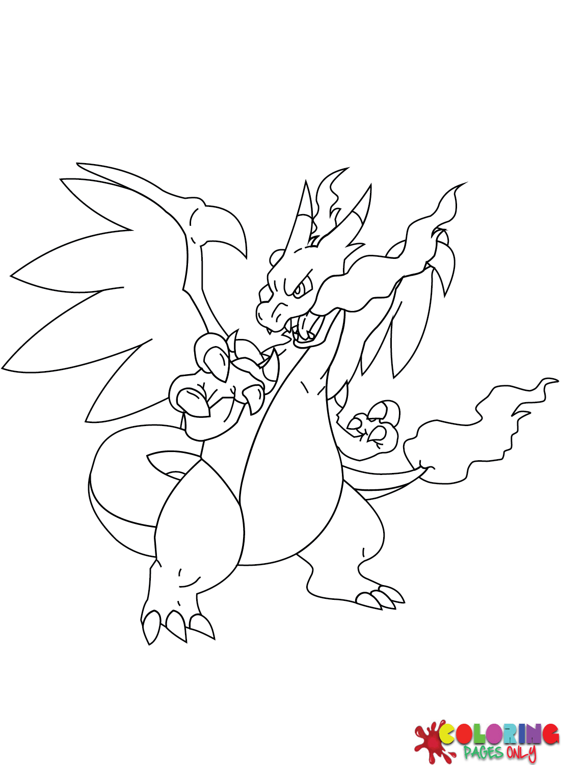 Printable Charizard Coloring Page Free Printable Coloring Pages