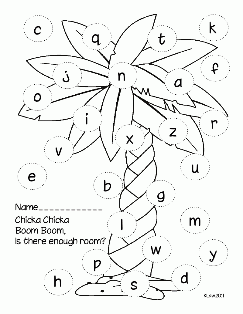 Printable Chicka Chicka Boom Boom Activities Templates Online