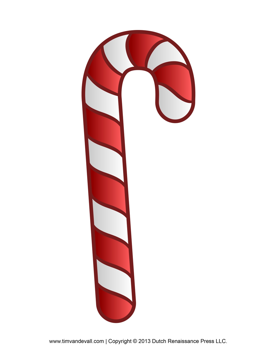 Printable Christmas Candy Canes Four Candy Canes Are Shown In Red And 
