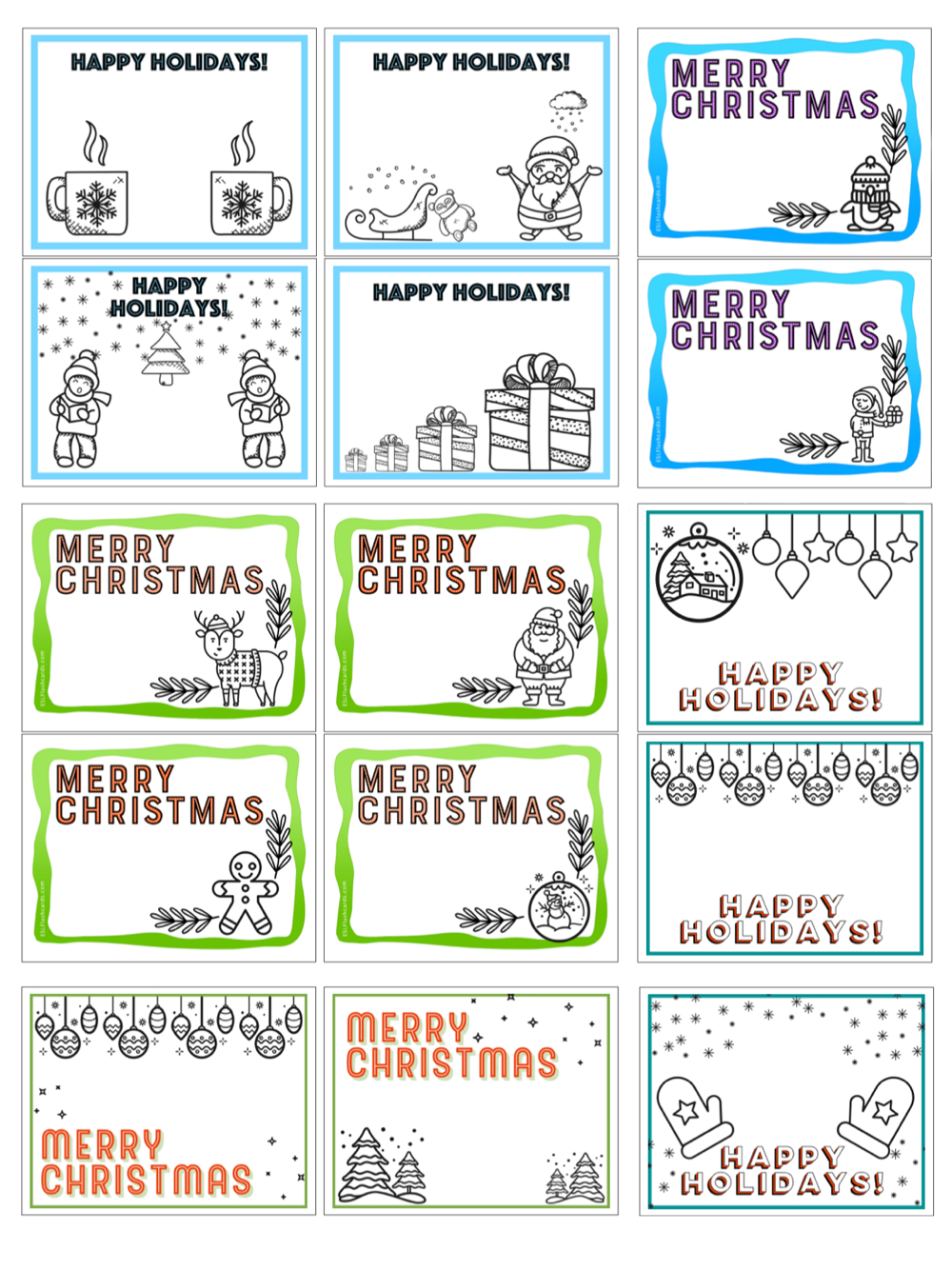 Printable Christmas Cards FREE Printable HQ