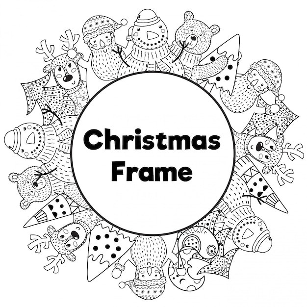 Printable Christmas Frames To Coloring Pages For Pre Infoupdate