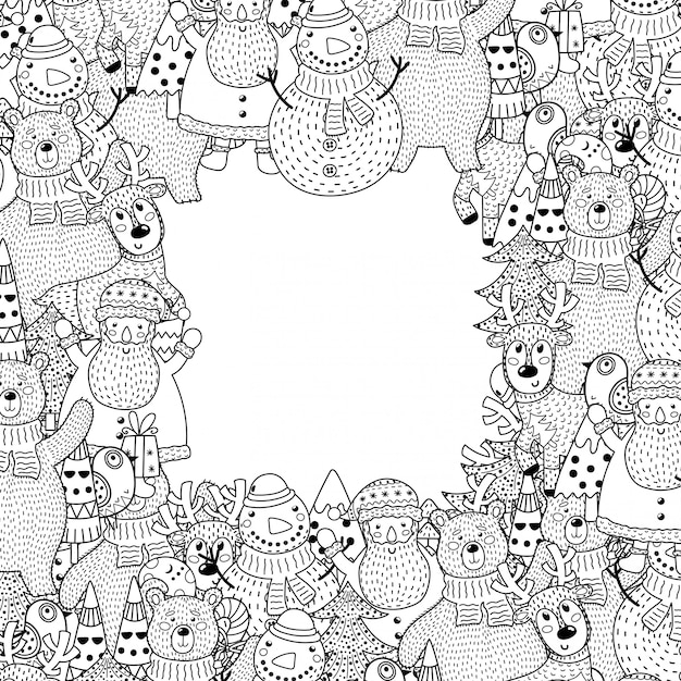 Printable Christmas Frames To Coloring Pages For Pre Infoupdate