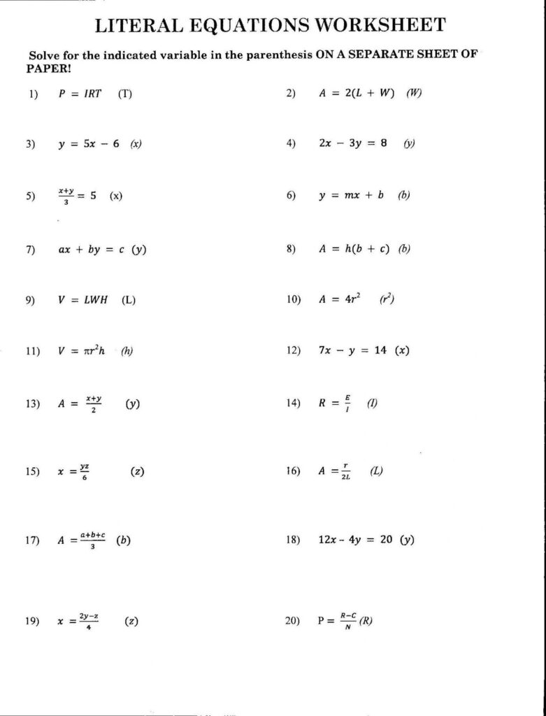 Printable College Math Worksheets 159 Lyana Worksheets