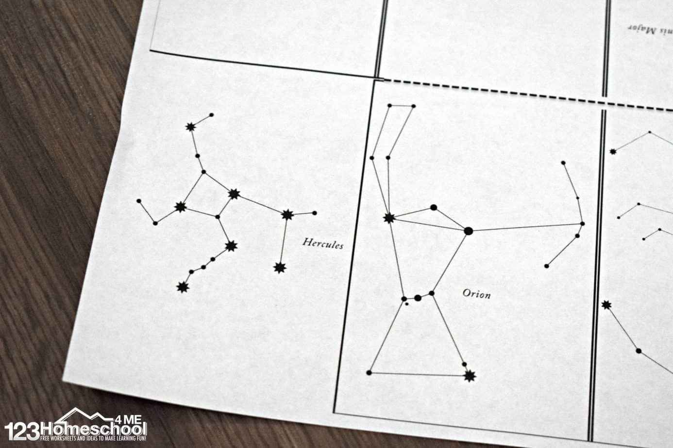 Printable Constellation Cards Templates Martha S Dunham