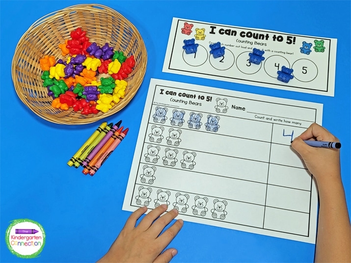 counting bear activities printables