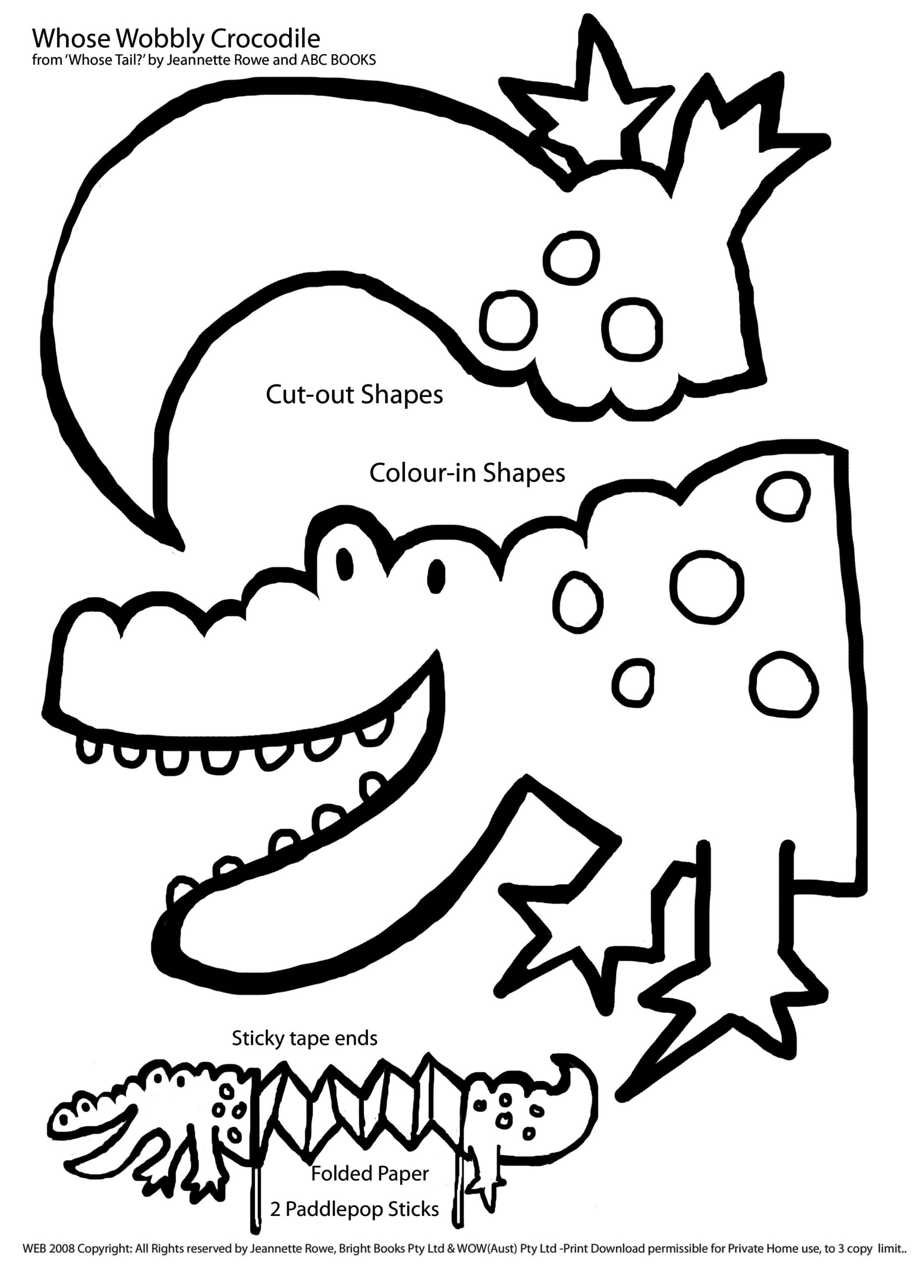 Printable Crocodile Craft Template Free Printable