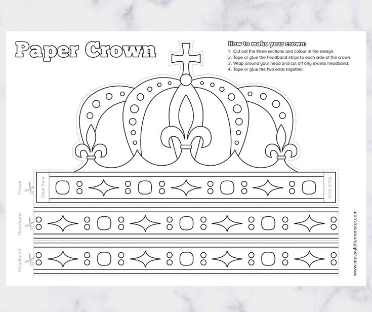 Printable Crown Template Make Your Own Paper Crown Craft Fit For A 