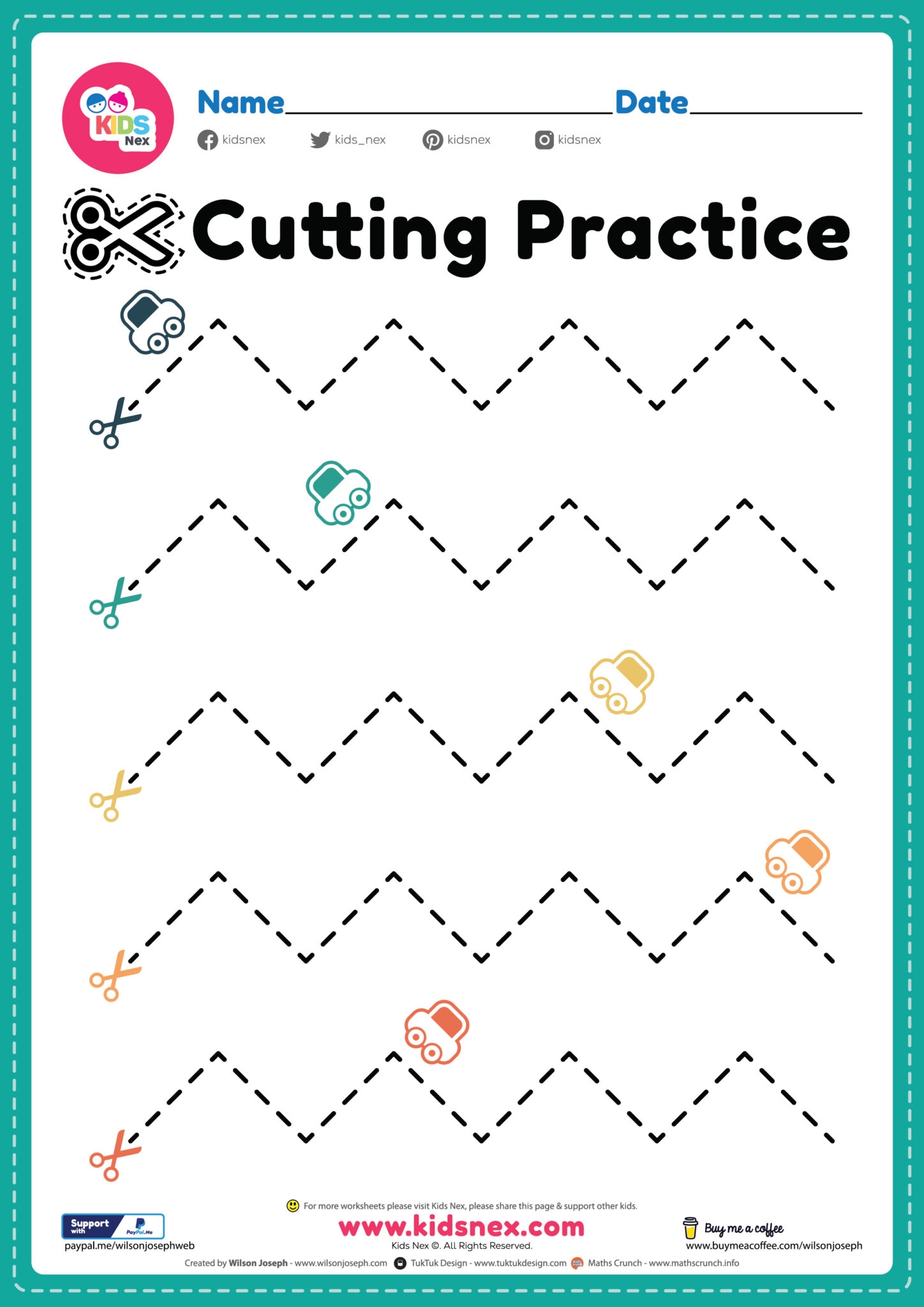 Printable Cutting Activities For Kindergarten