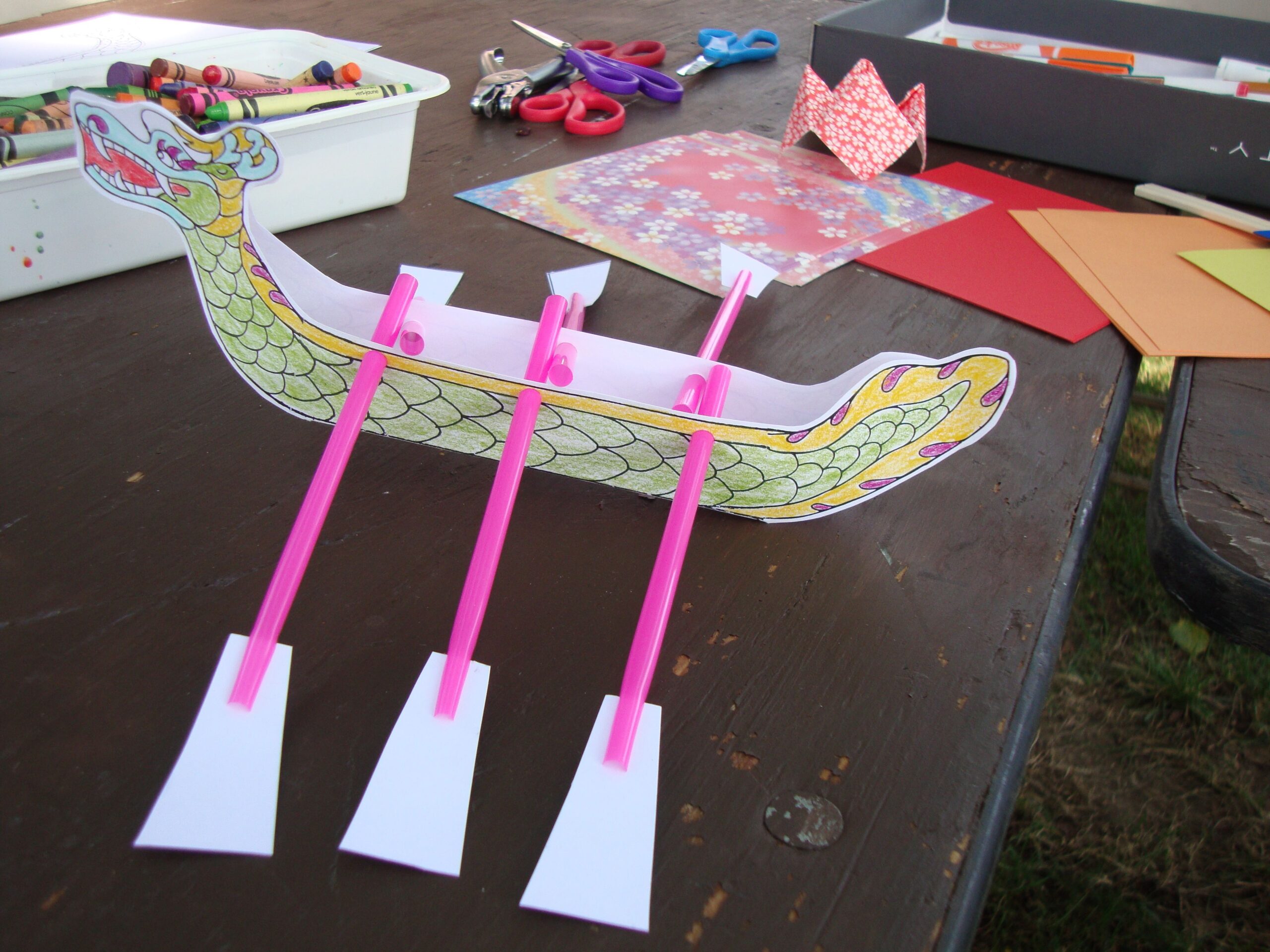 Printable Dragon Boat Craft Template Printable Templates