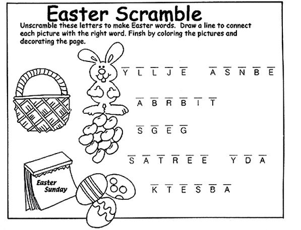 easter activity sheets printable