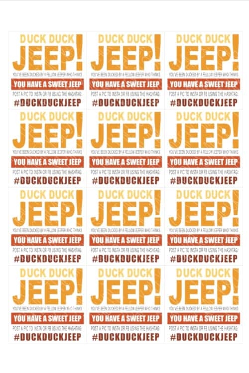 Printable Editable Free Printable Duck Duck Jeep Tags Printable Word 
