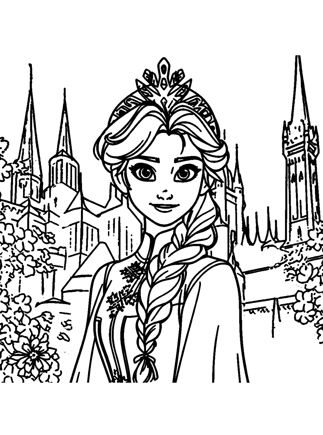 Printable Elsa Coloring Page Coloring Online Free