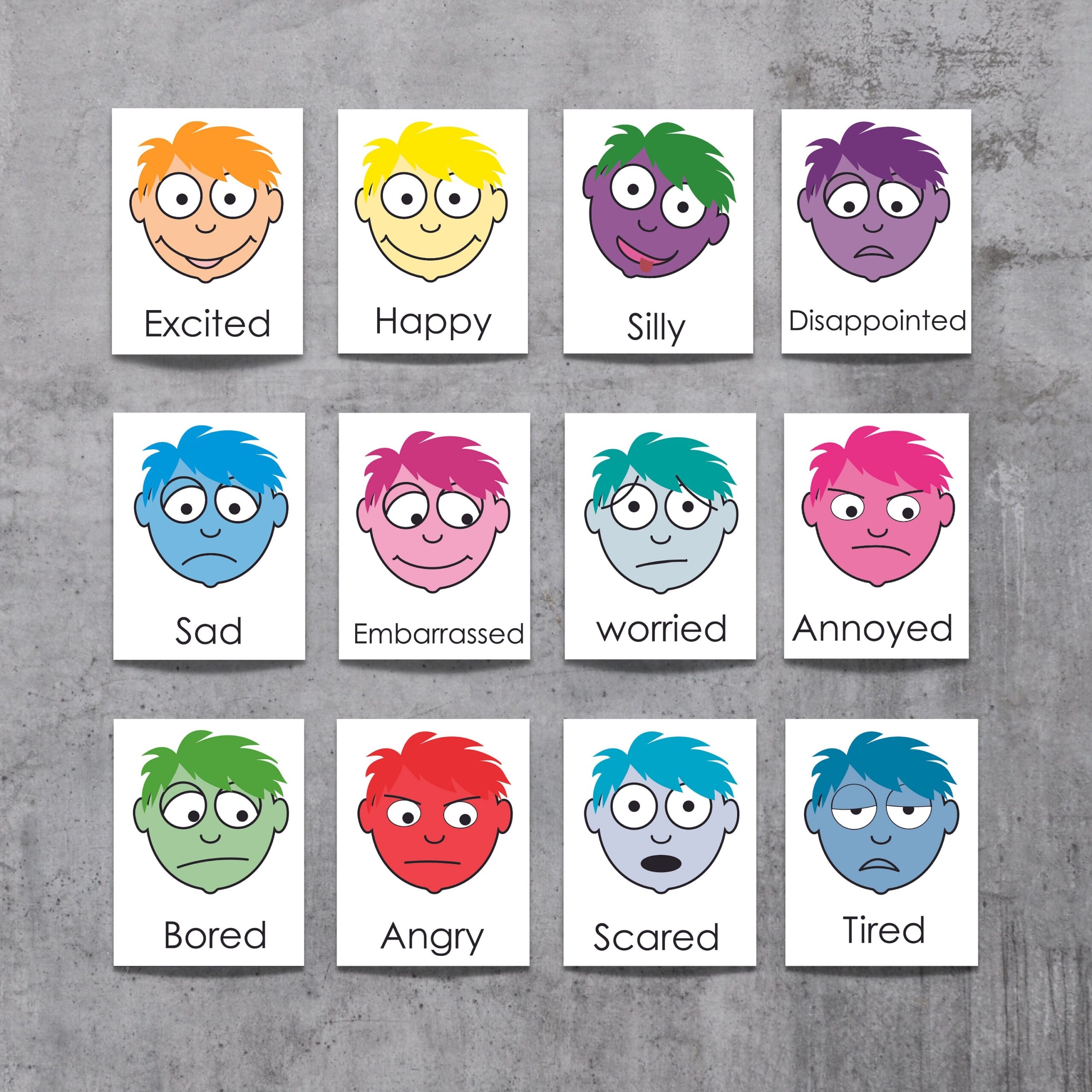 Printable Emotions Flash Cards For Autism Additional Needs And 