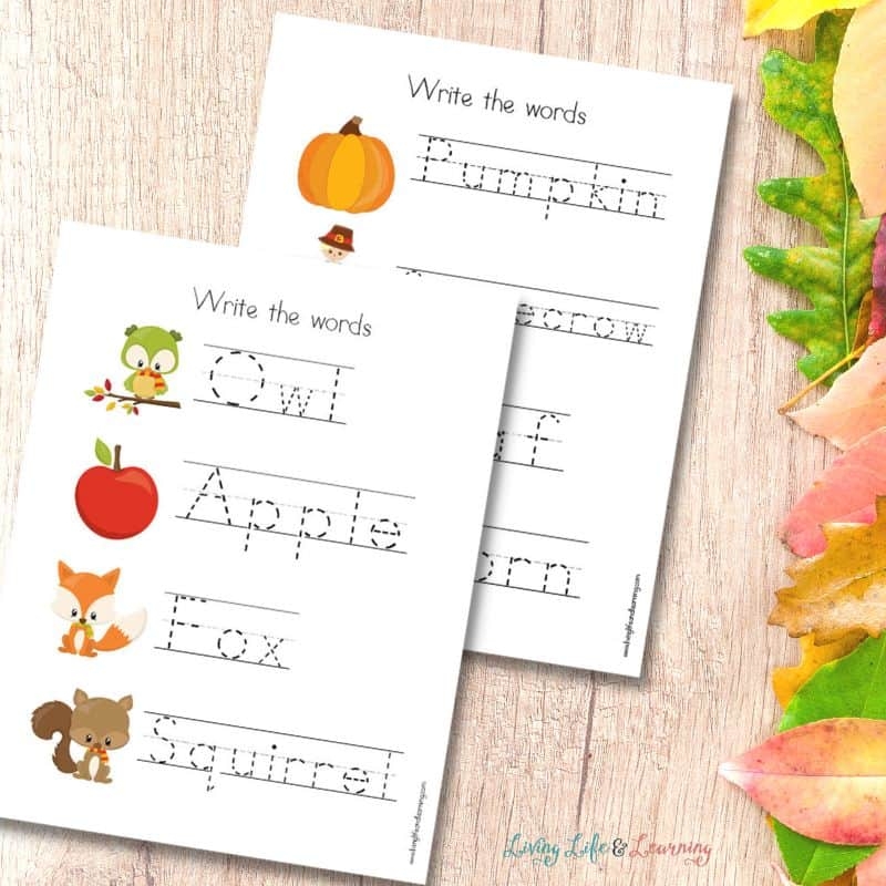 Printable Fall Activities For Preschoolers