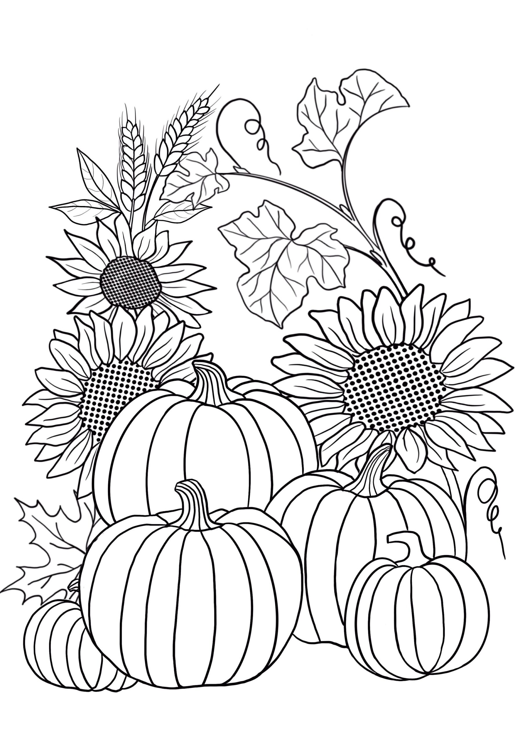 free printable fall coloring pictures