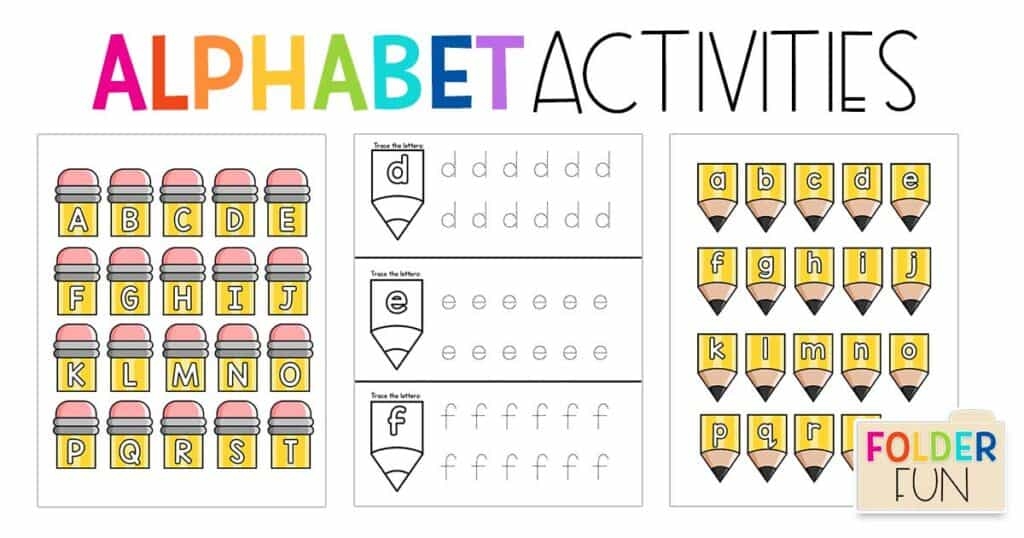 Printable File Folder Games Alphabet