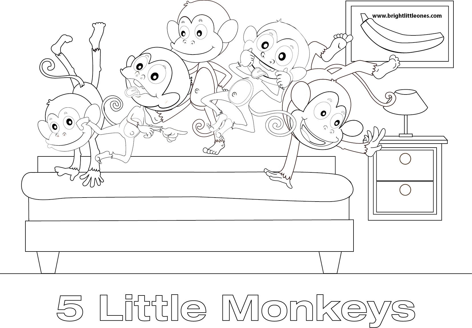 Printable Five Little Monkeys Printable Templates Free