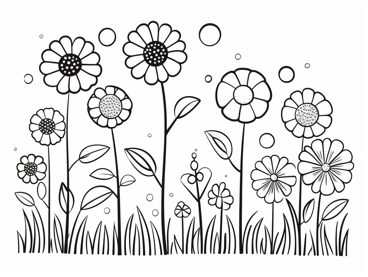 Printable Flower To Color Coloring Page