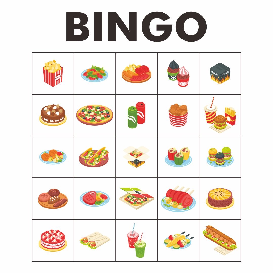 food picture cards printable free