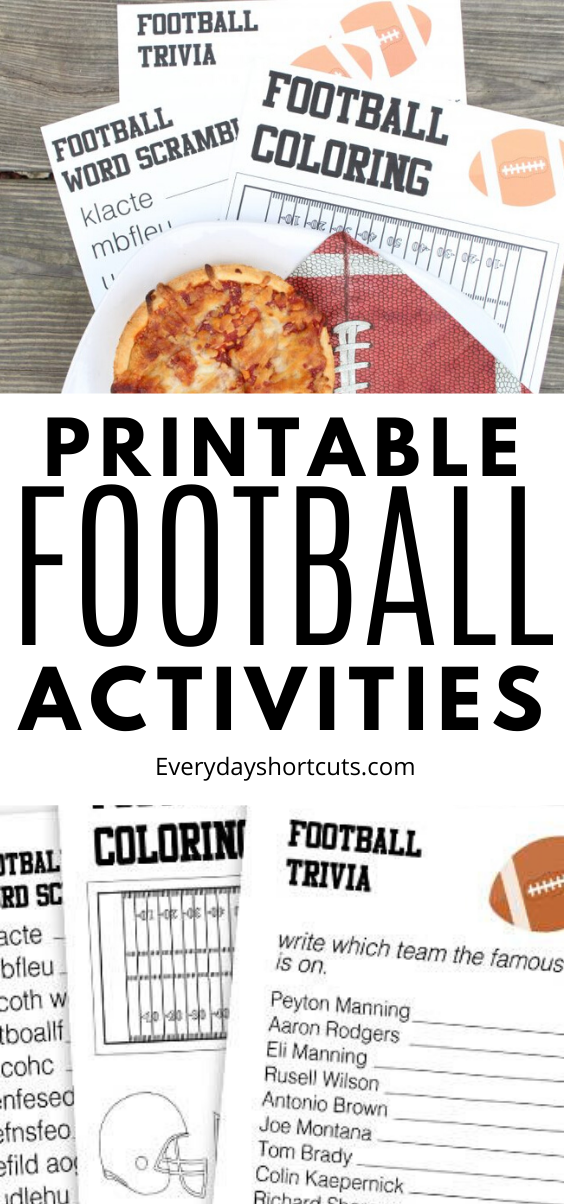 Printable Football Games And Activities