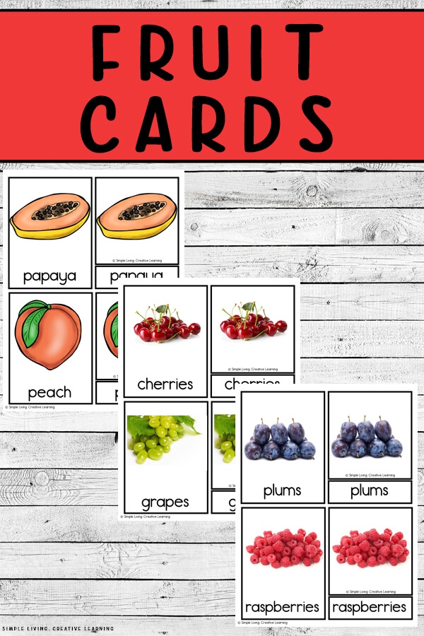 Printable Fruit Cards Simple Living Creative Learning